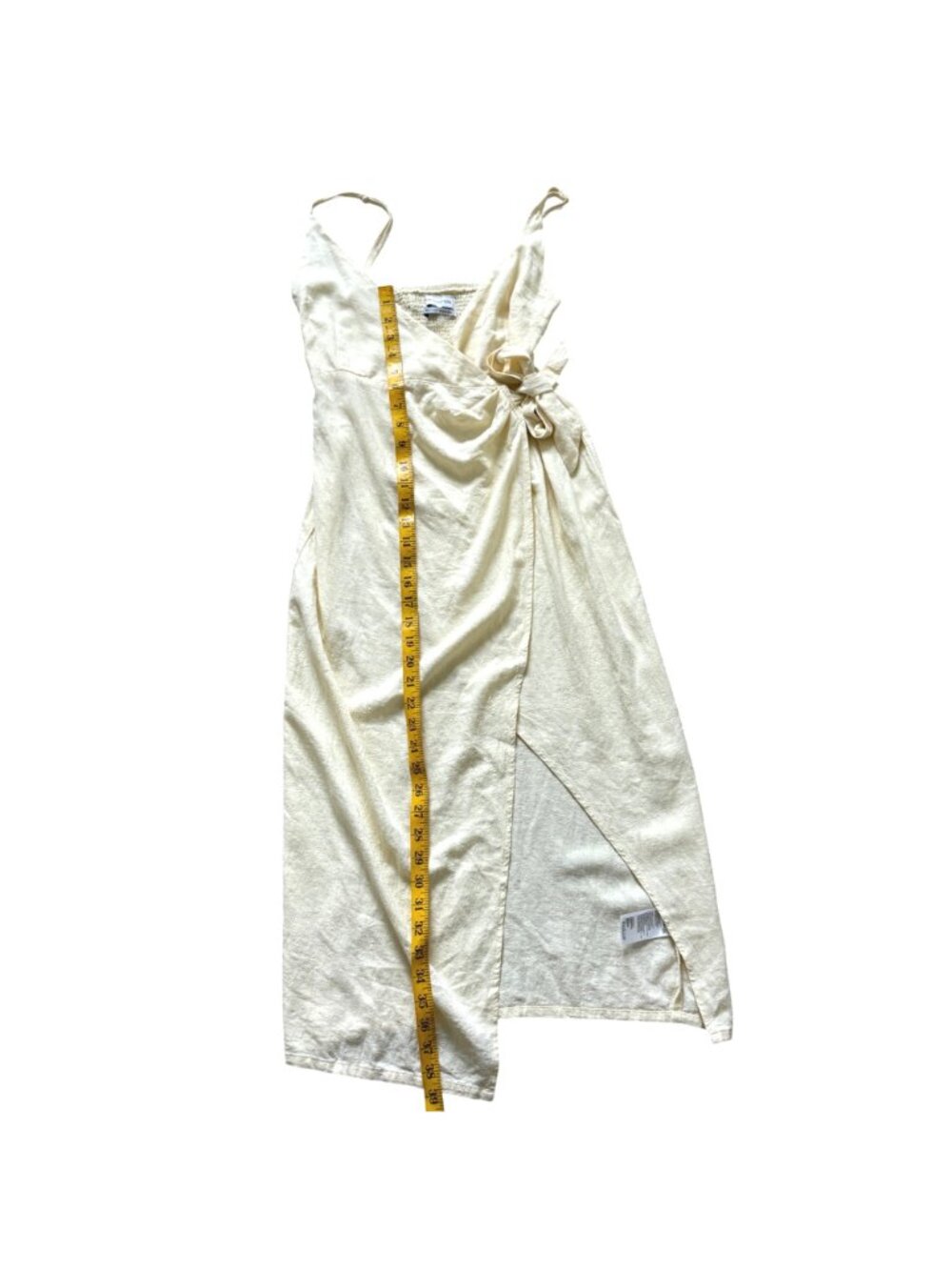 Urban Outfitters Women's Wrap Dress XS Summer Dressy Resort Wear Midi Yellow - Picture 5 of 5